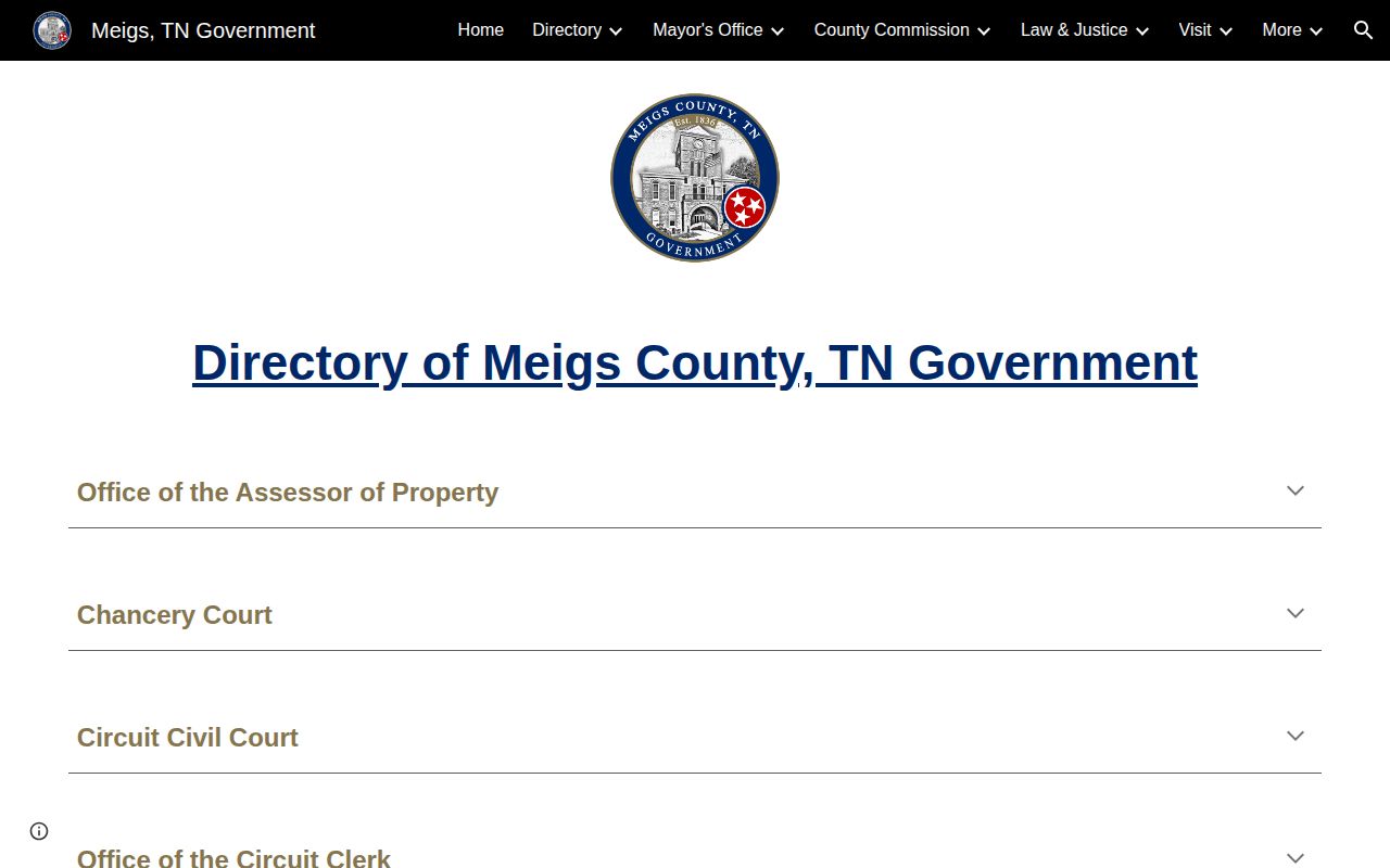 Meigs County Sheriff arrest record contact directory